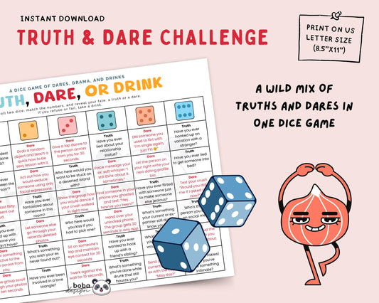 Truth, Dare, or Drink - Drinking Dice Game