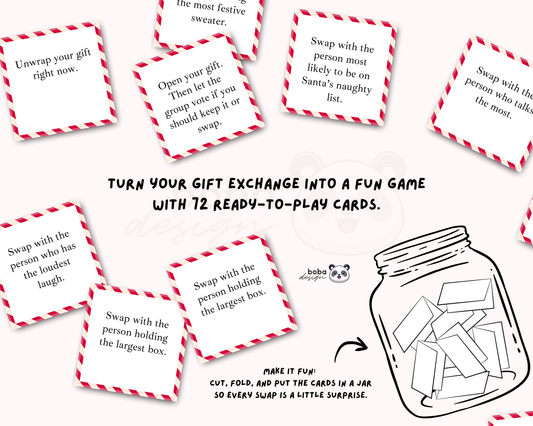 72 Prompts for Christmas Gift Exchange Game - White Elephant Game