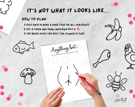 Draw Anything But a Butt - Funny Bachelorette Game
