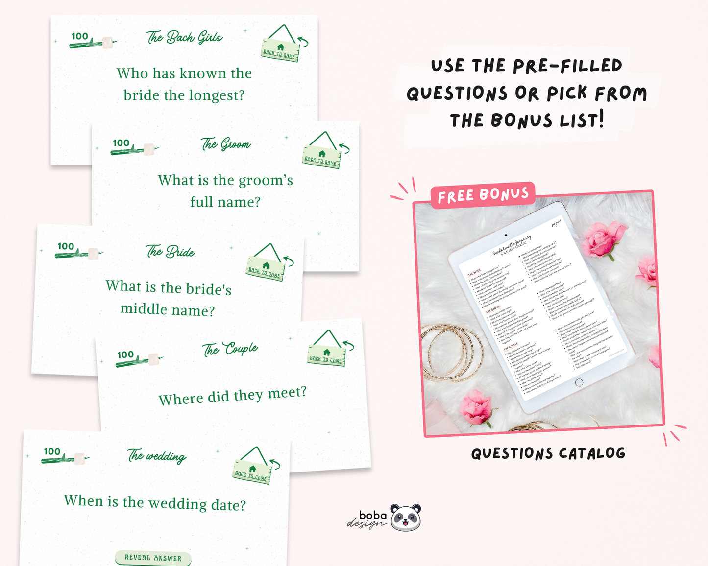 Green Camp Bachelorette Jeopardy Game (Canva Template)