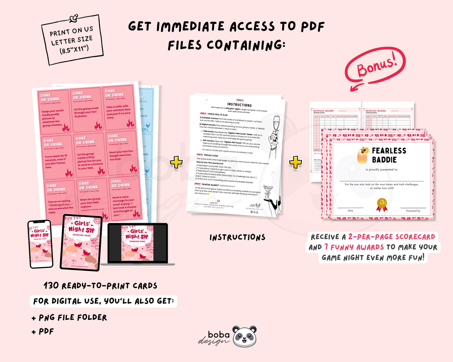 Fun Girls Drinking Game – Printable Ladies Night Party Game