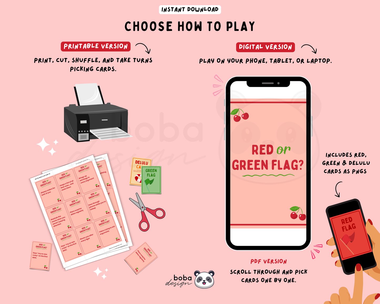 Red Flag or Green Flag Game – Drinking Game for Girls’ Night, Bachelorette, or Party