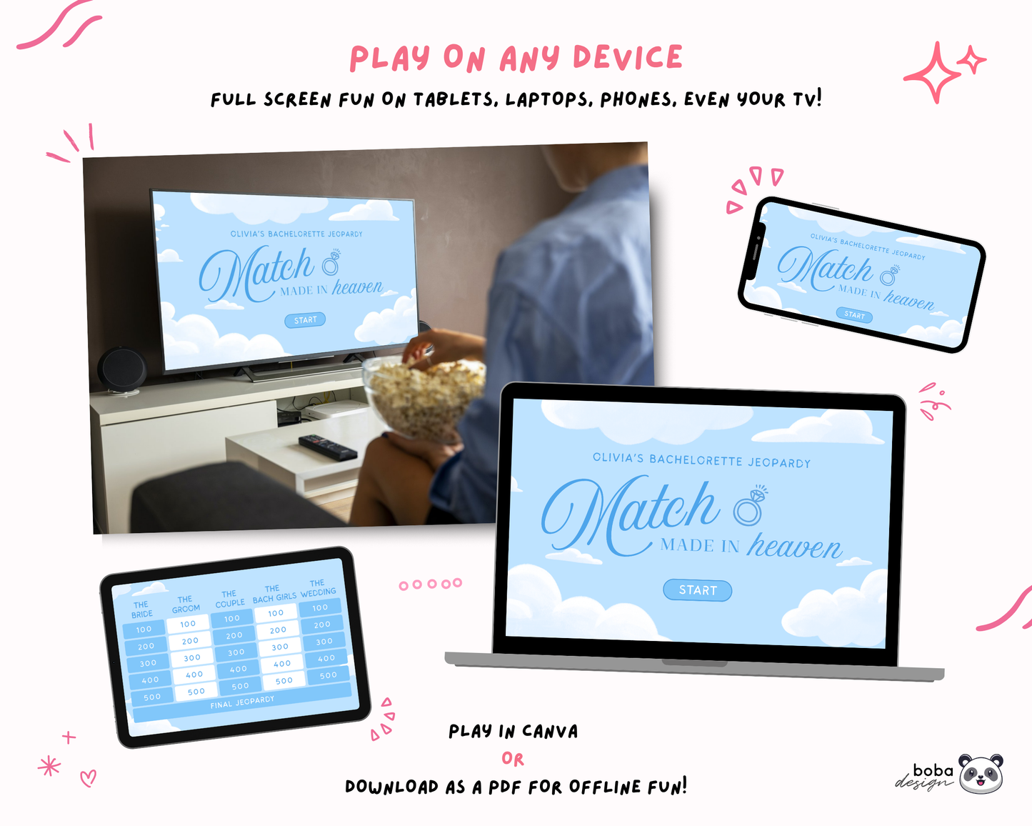 Match Made In Heaven Bachelorette Jeopardy Game