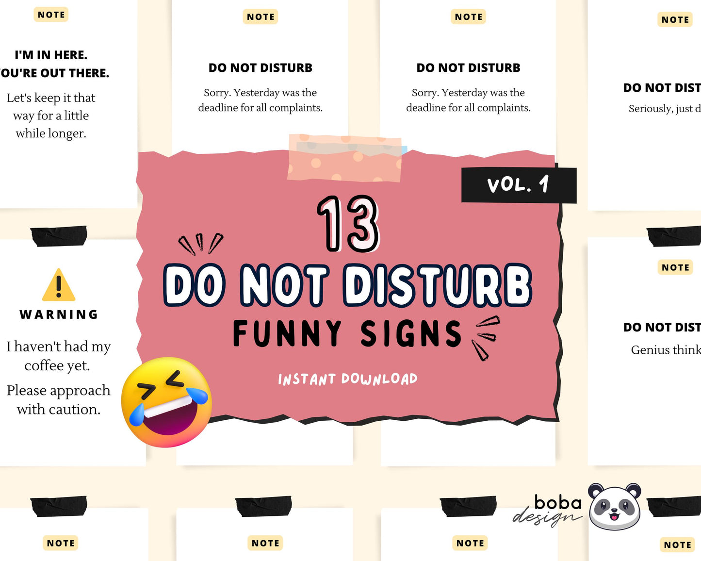 13 Funny Do Not Disturb Signs (Vol. 1) - Printable Office Door and Desk Decor