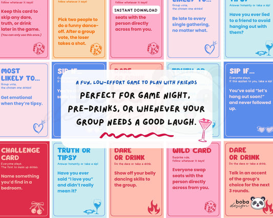 Truth or Dare β Printable Drinking Game for Adults Party