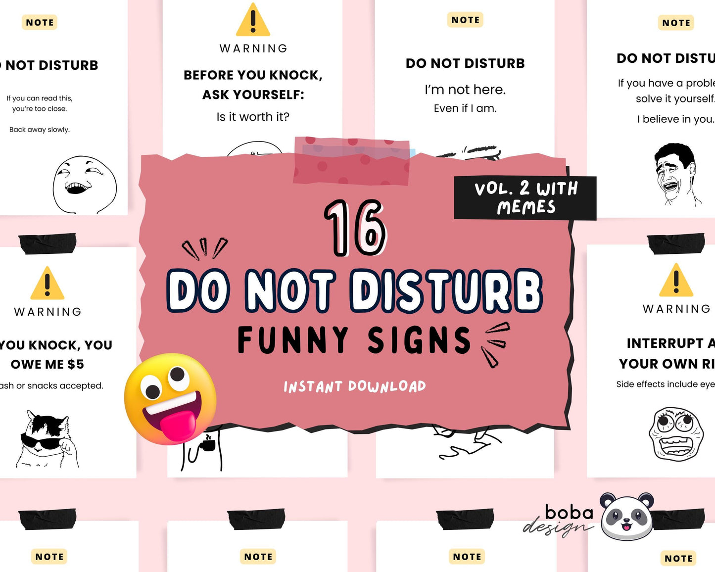 16 Funny Do Not Disturb Signs (Vol. 2 Memes edition) - Printable Office Door and Desk Decor