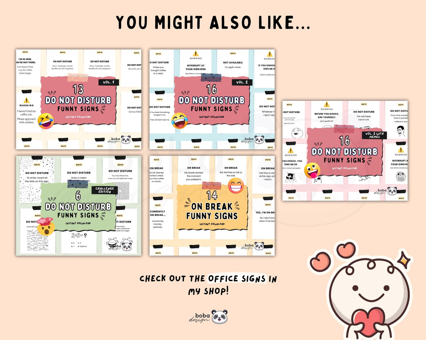 16 Funny Do Not Disturb Signs (Vol. 2) - Printable Office Door and Desk Decor