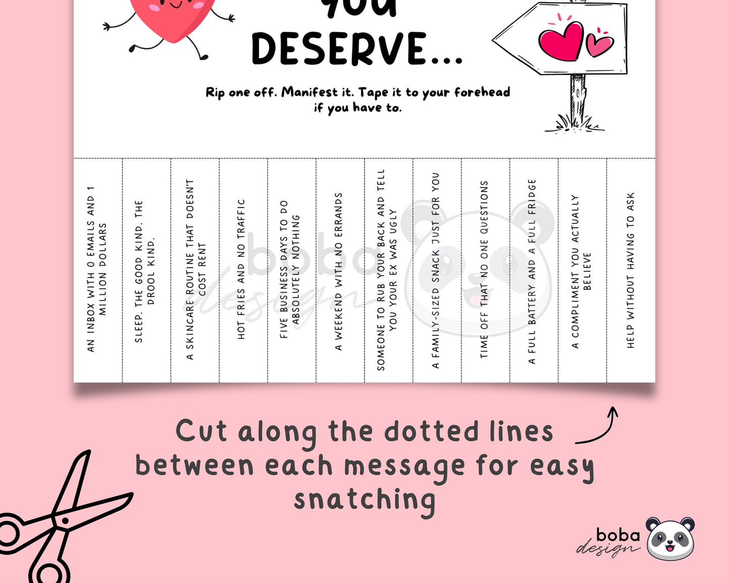Funny You Deserve Tear-Off - Printable Office Sign, Cubicle Decor