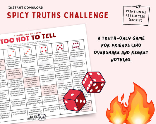Too Hot too Tell - Spicy Truth or Drink Dice Game