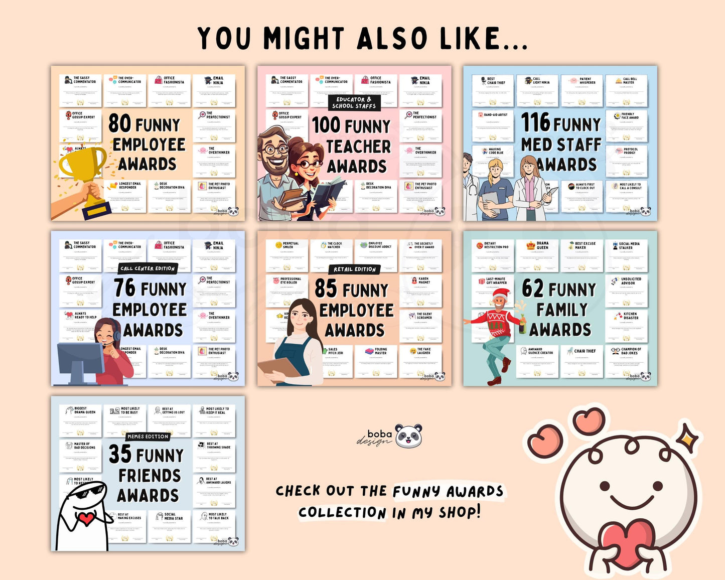 100 Printable Funny Teacher And School Staff Awards - Appreciation Awards