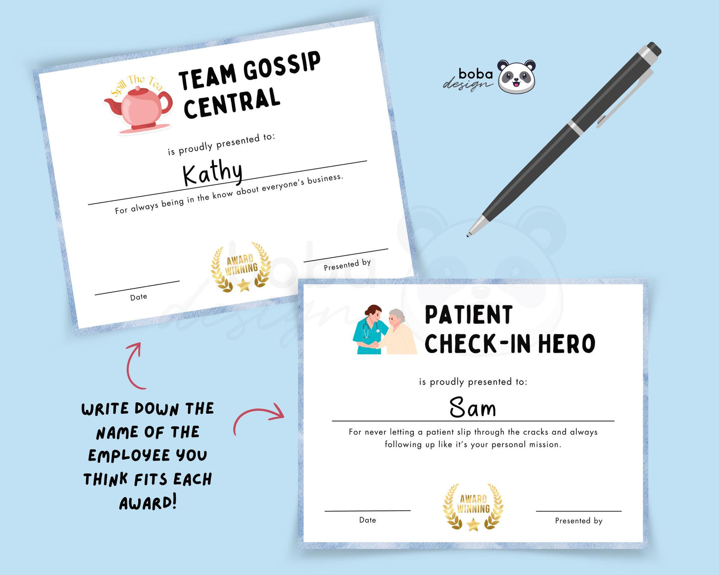116 Printable Funny Medical Staff Awards - Appreciation Awards