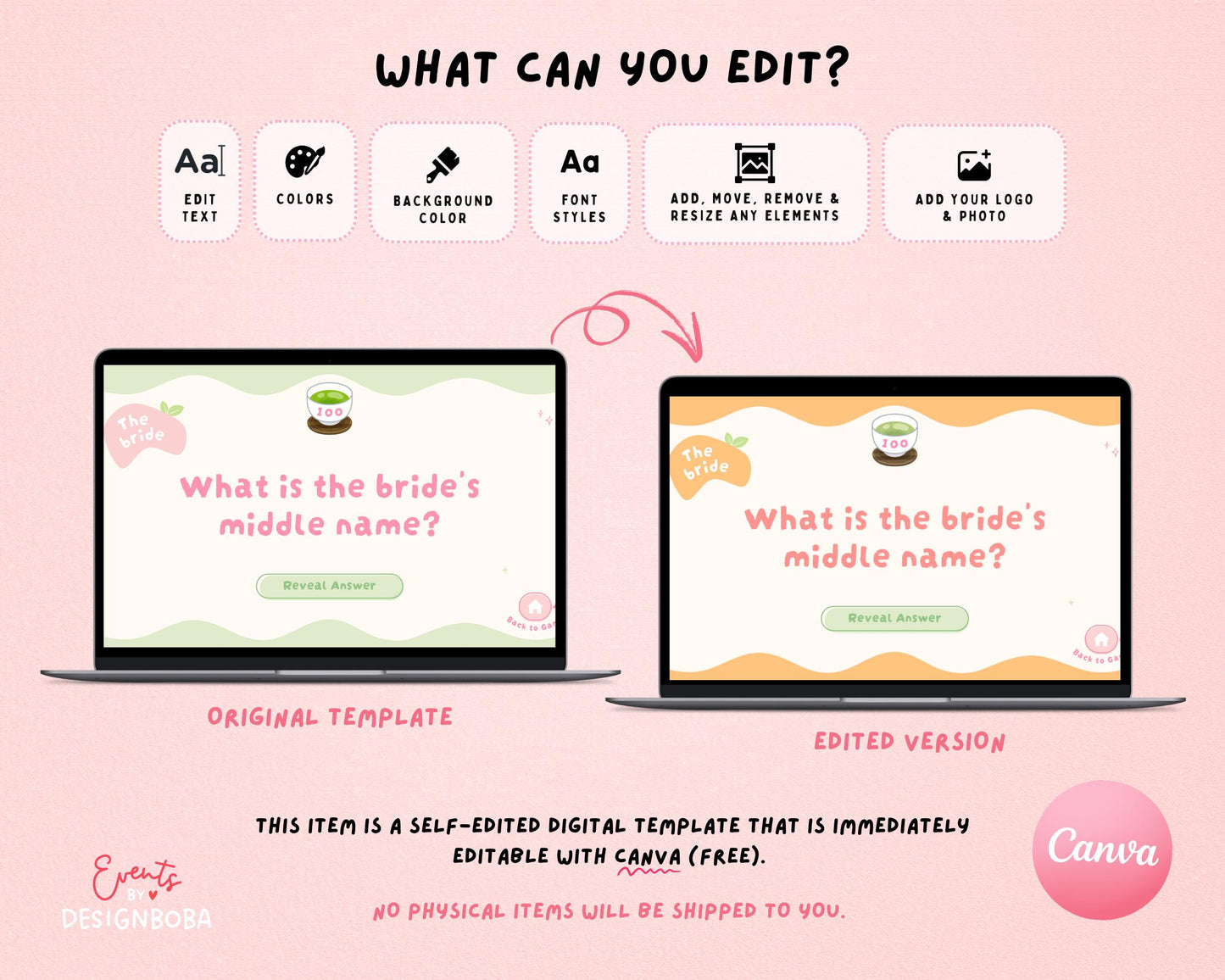 Matcha-Inspired Jeopardy Game – Tea Party Bachelorette (Canva Template)
