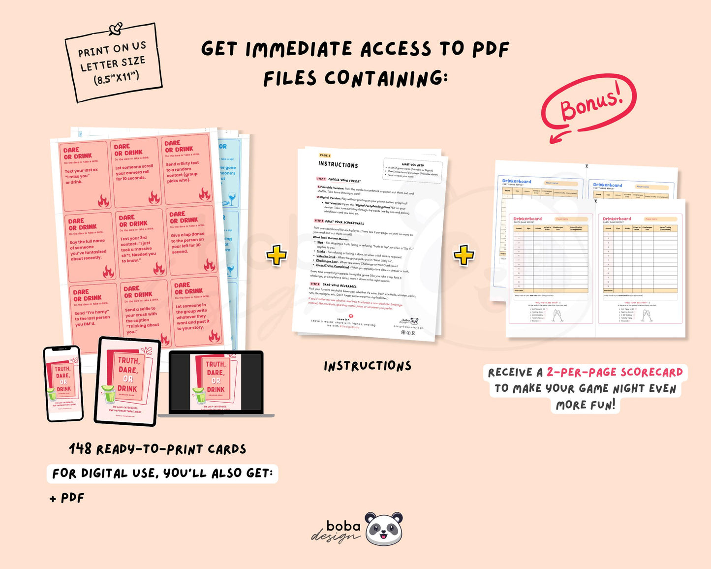 Truth or Dare – Printable Drinking Game for Adults Party