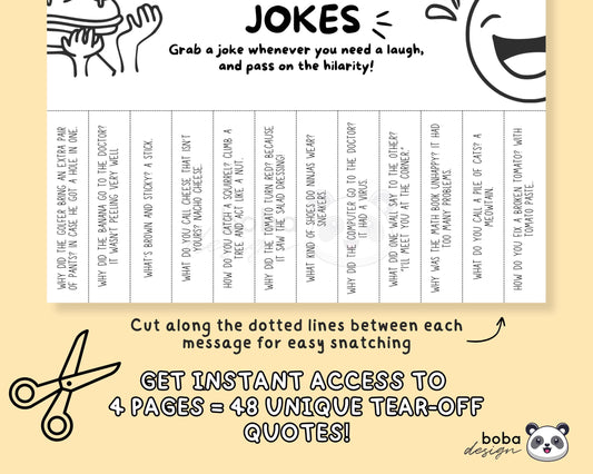 4 Emergency Jokes Tear-Off - Printable Office Sign