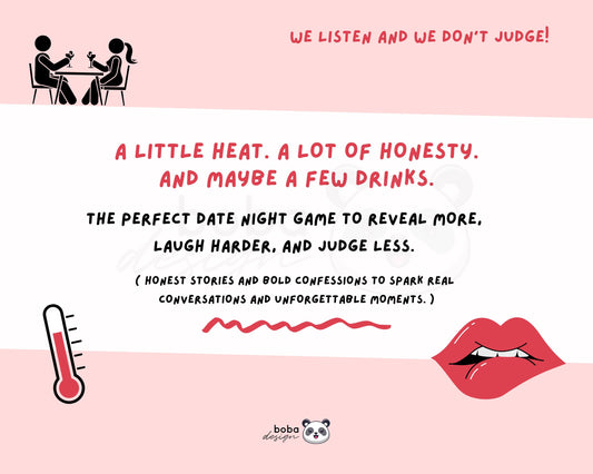 (Spicy Edition) We Love and We Don’t Judge – Printable Couples Drinking Game