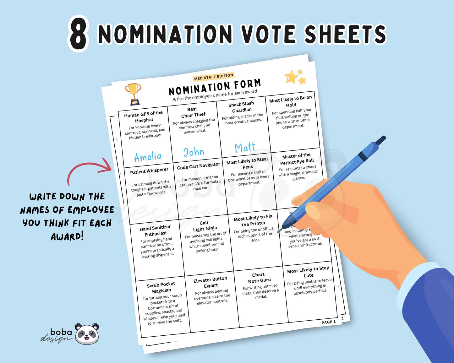 116 Printable Funny Medical Staff Awards - Appreciation Awards
