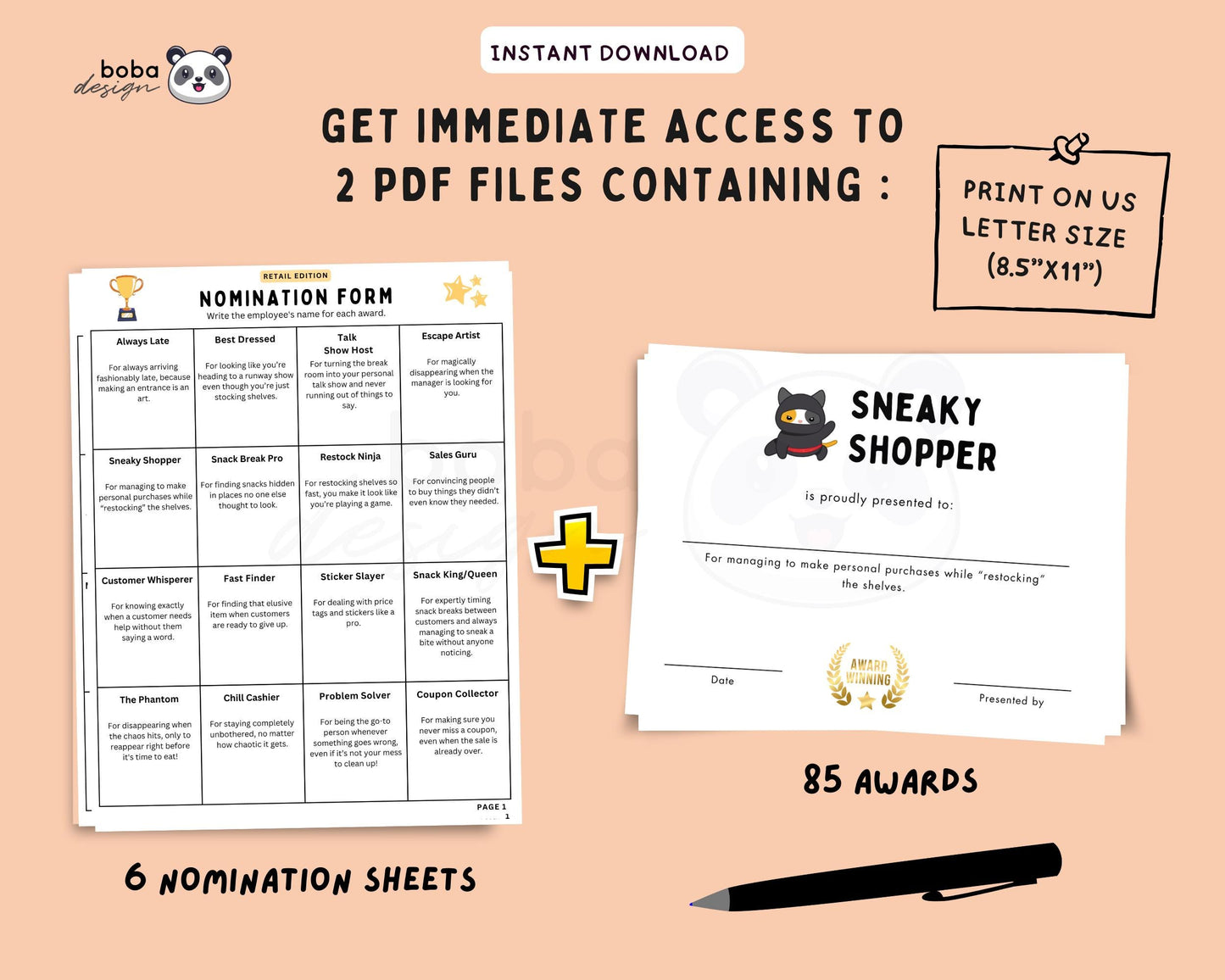 85 Funny Retail Employee Awards - Printable Appreciation Awards