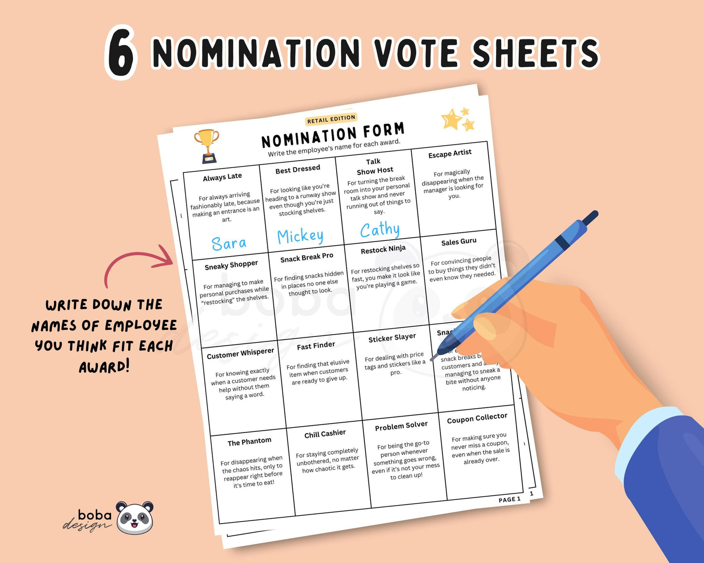 85 Funny Retail Employee Awards - Printable Appreciation Awards
