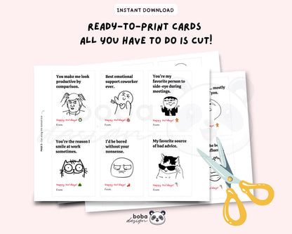 60 Funny Christmas Cards for Coworkers Printable
