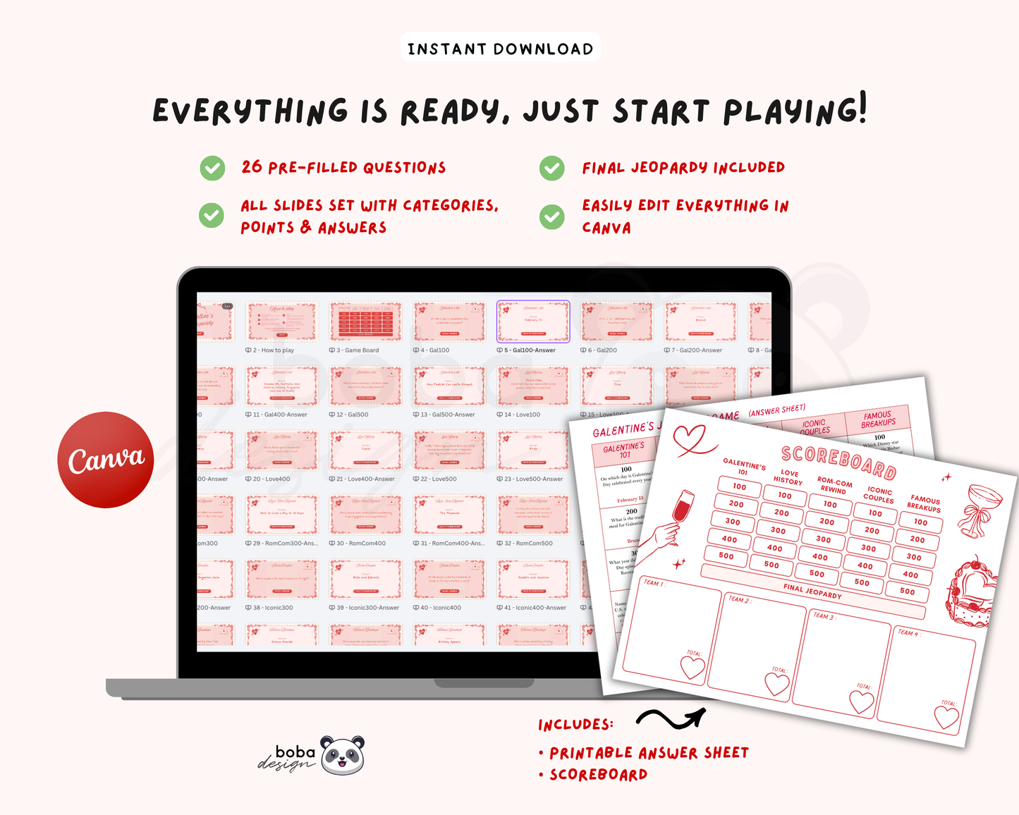 Classical Galentines Jeopardy Game