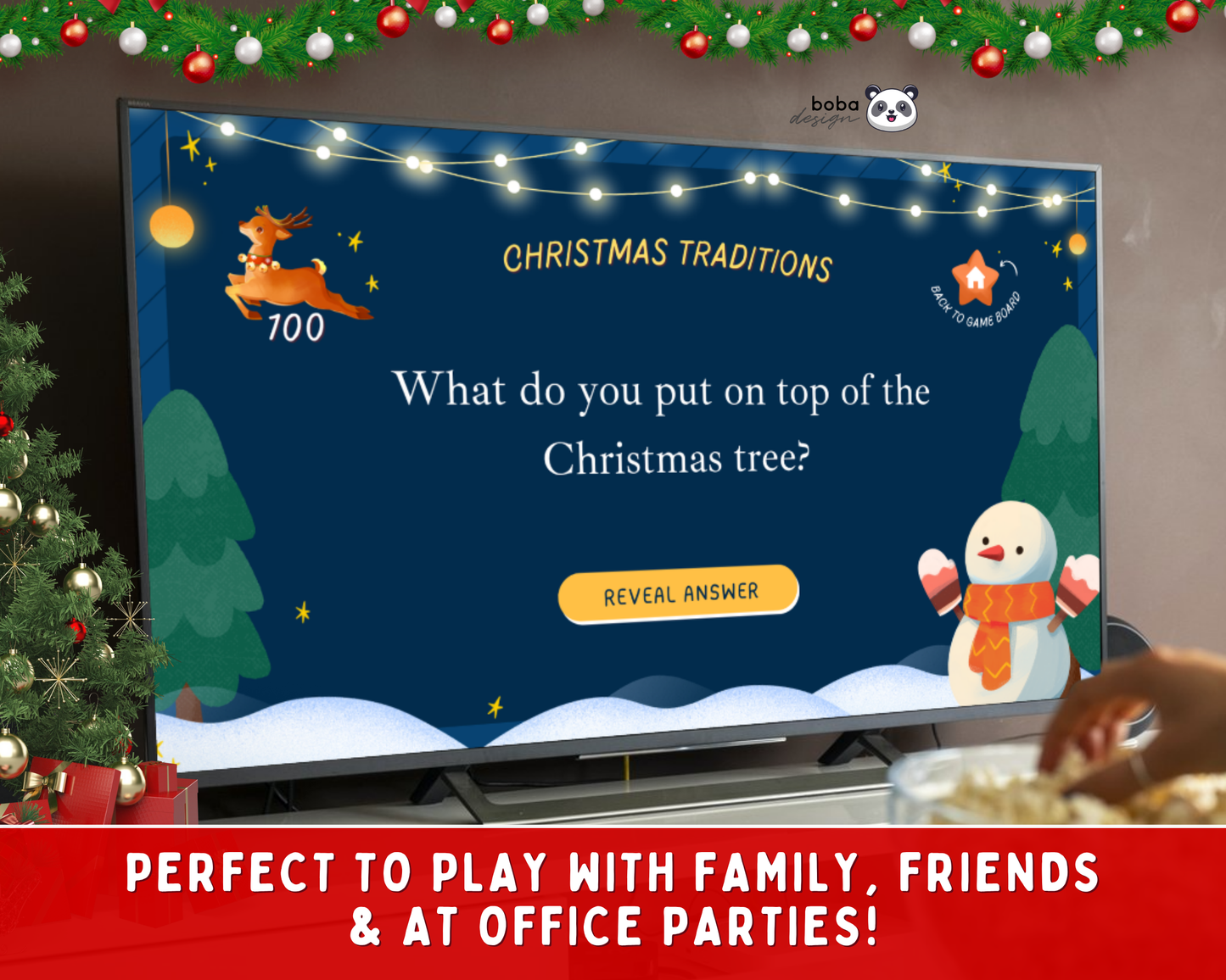 Editable Snowman Christmas Jeopardy Game