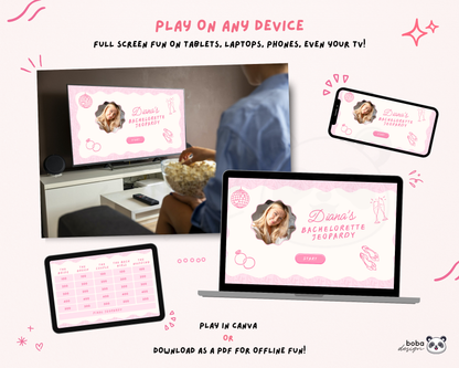 Pinky Vibes – Bachelorette Jeopardy Game