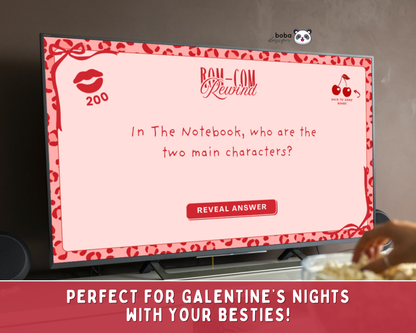 Pink Leopard Galentines Jeopardy Game