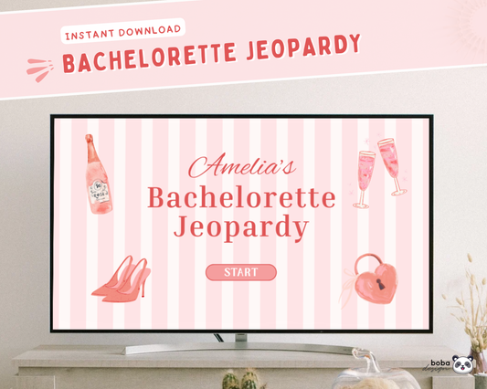 Pink Stripe - Bachelorette Jeopardy Game