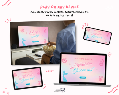 Mermaids And Matrimony - What Did the Groom Say Game