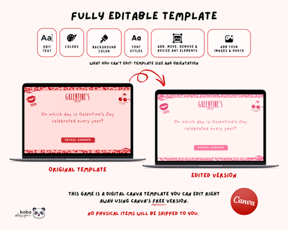 Pink Leopard Galentines Jeopardy Game