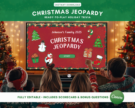Editable Cookies themed Christmas Jeopardy Game - Holiday Trivia
