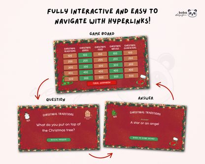 Editable Cookies themed Christmas Jeopardy Game - Holiday Trivia