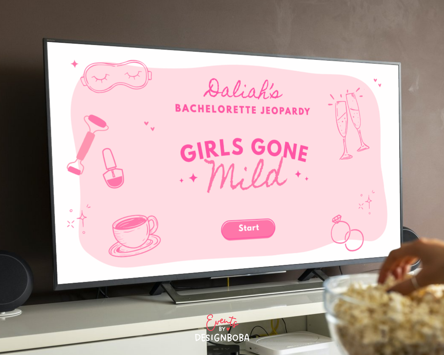 Pink Girls Gone Mild – Bachelorette Jeopardy Game (Canva Template)