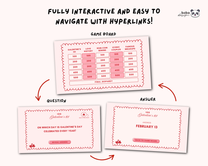 Cute Galentines Jeopardy Game