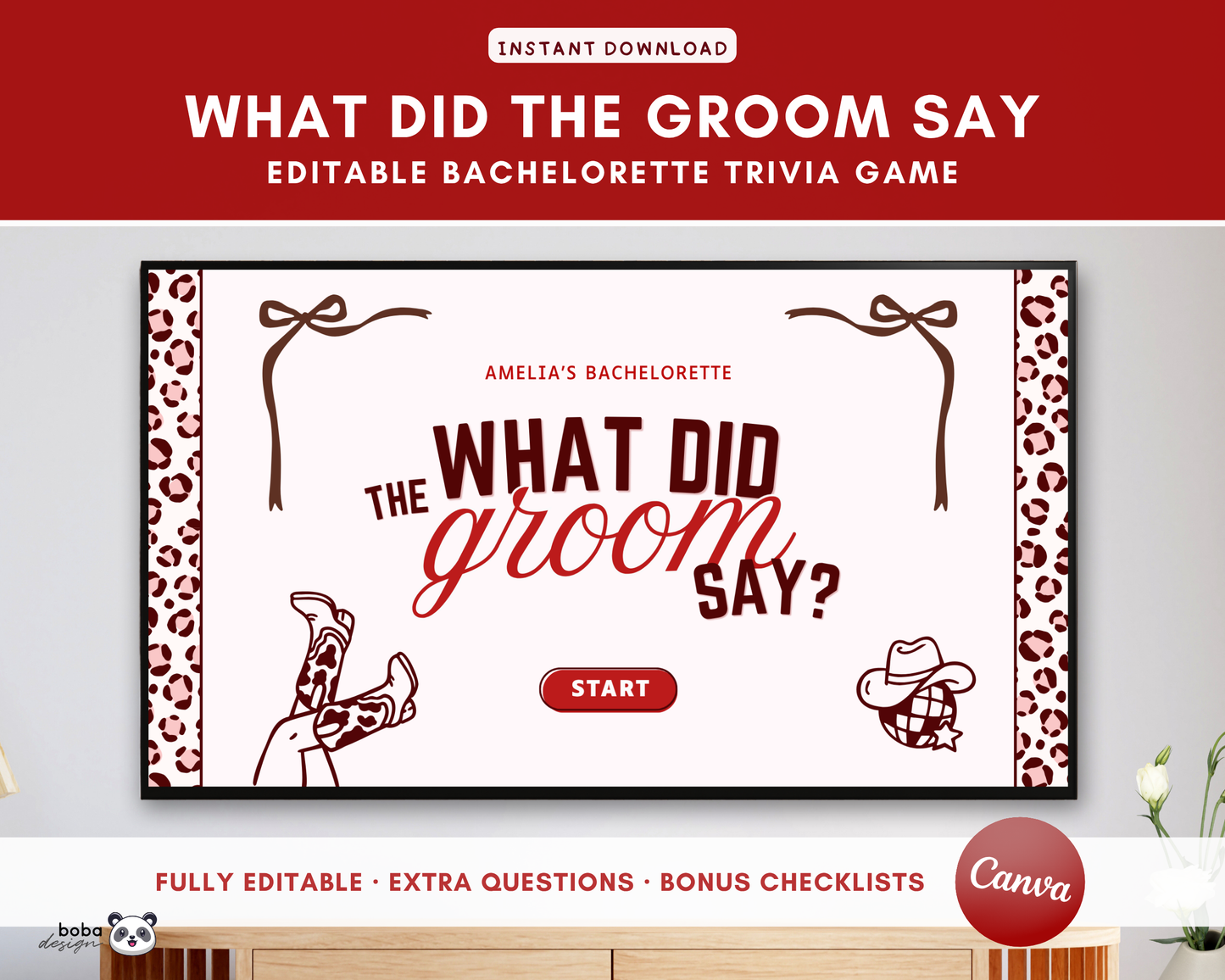 Wild Wild Wife - What Did the Groom Say Game (Western Cowgirl)