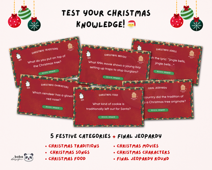 Editable Cookies themed Christmas Jeopardy Game - Holiday Trivia
