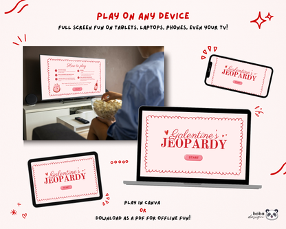 Cute Galentines Jeopardy Game