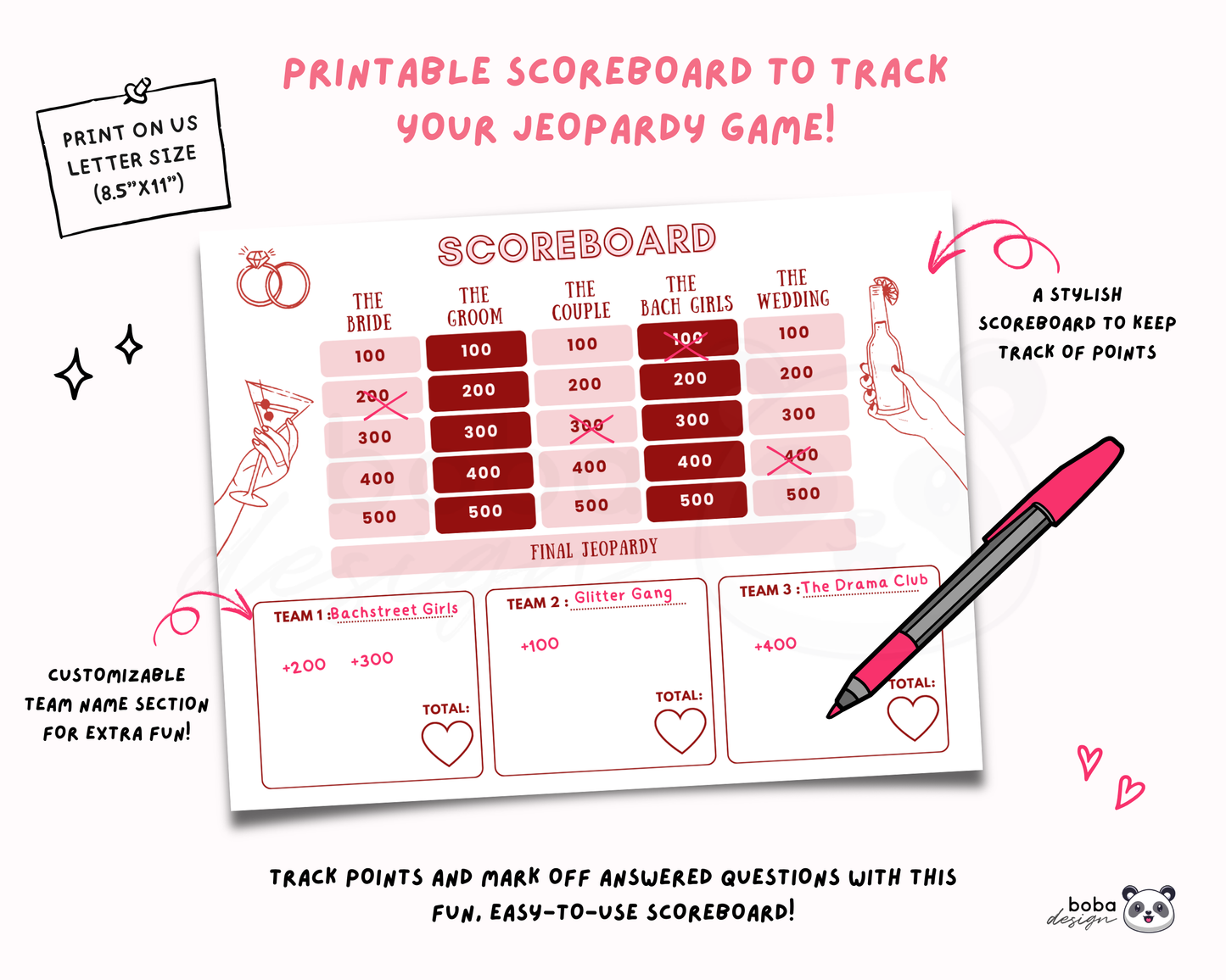Wild Wild Wife Bachelorette Jeopardy Game