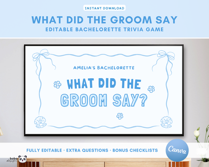 Coastal Cowgirl - What Did the Groom Say Game