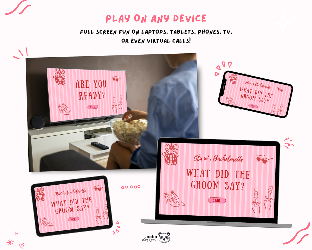 Pinky Stripes - What Did the Groom Say Game