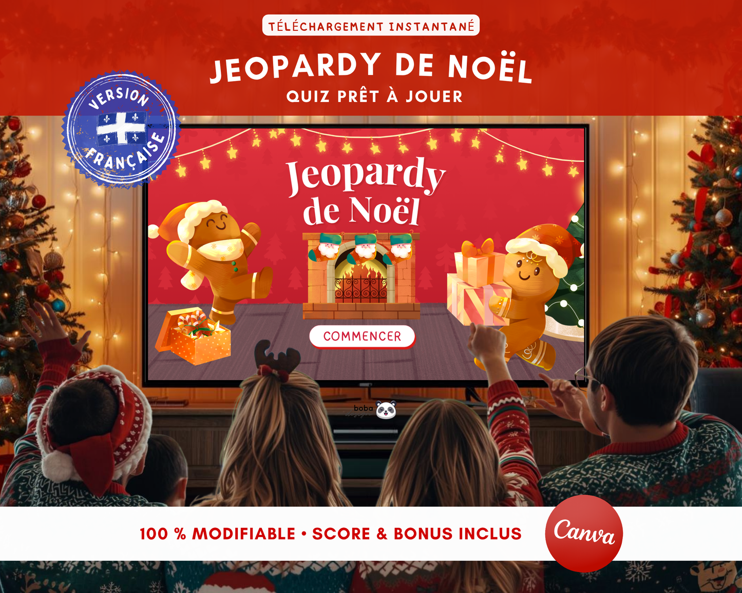 Jeopardy de Noël – Jeu interactif en français pour les fêtes