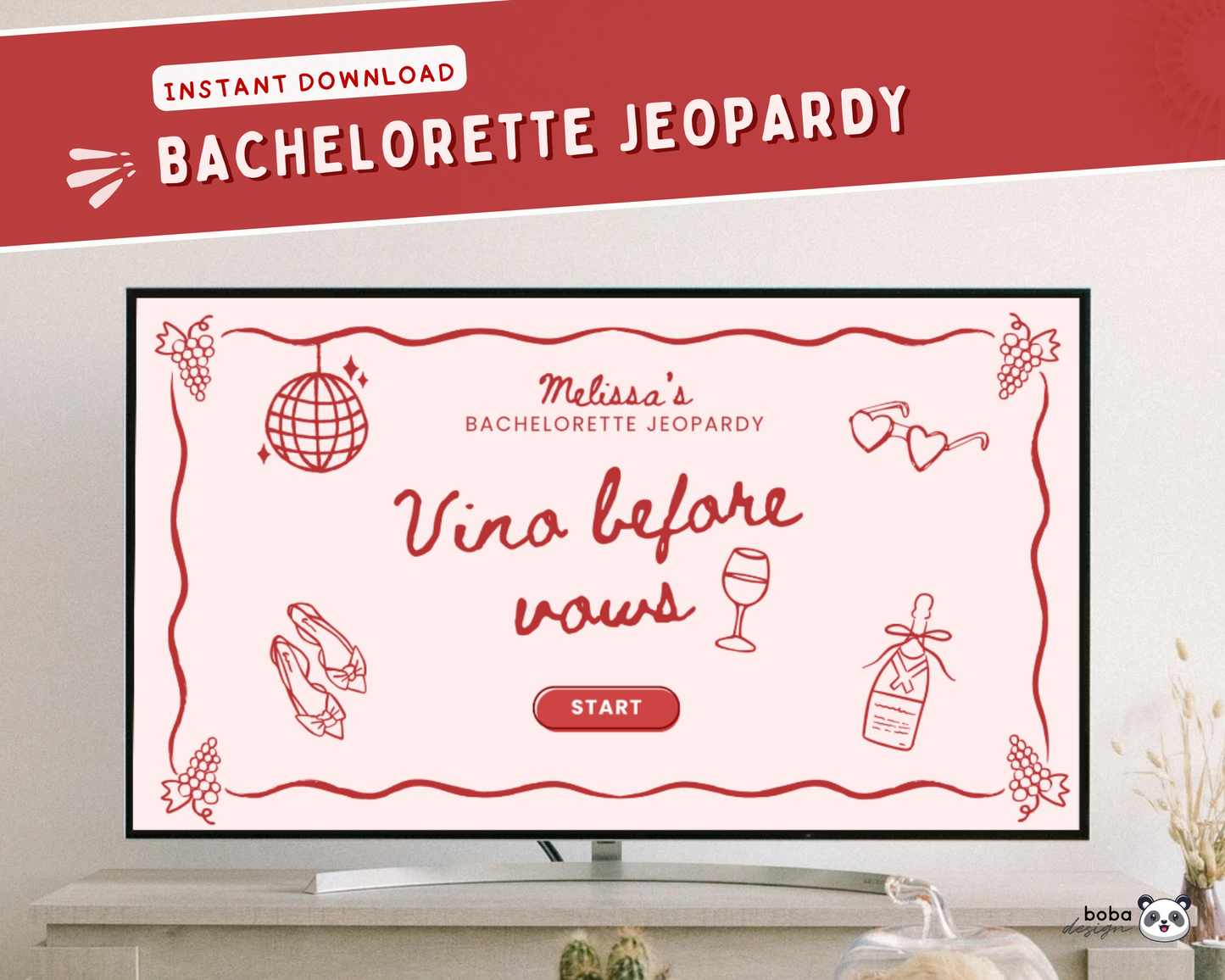Vino Before Vows Bachelorette Jeopardy Game