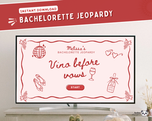 Vino Before Vows Bachelorette Jeopardy Game