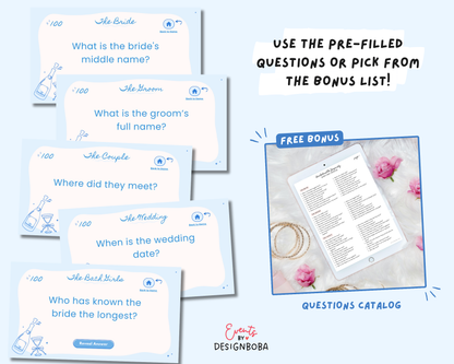 Blue Girls Gone Mild – Bachelorette Jeopardy Game (Canva Template)