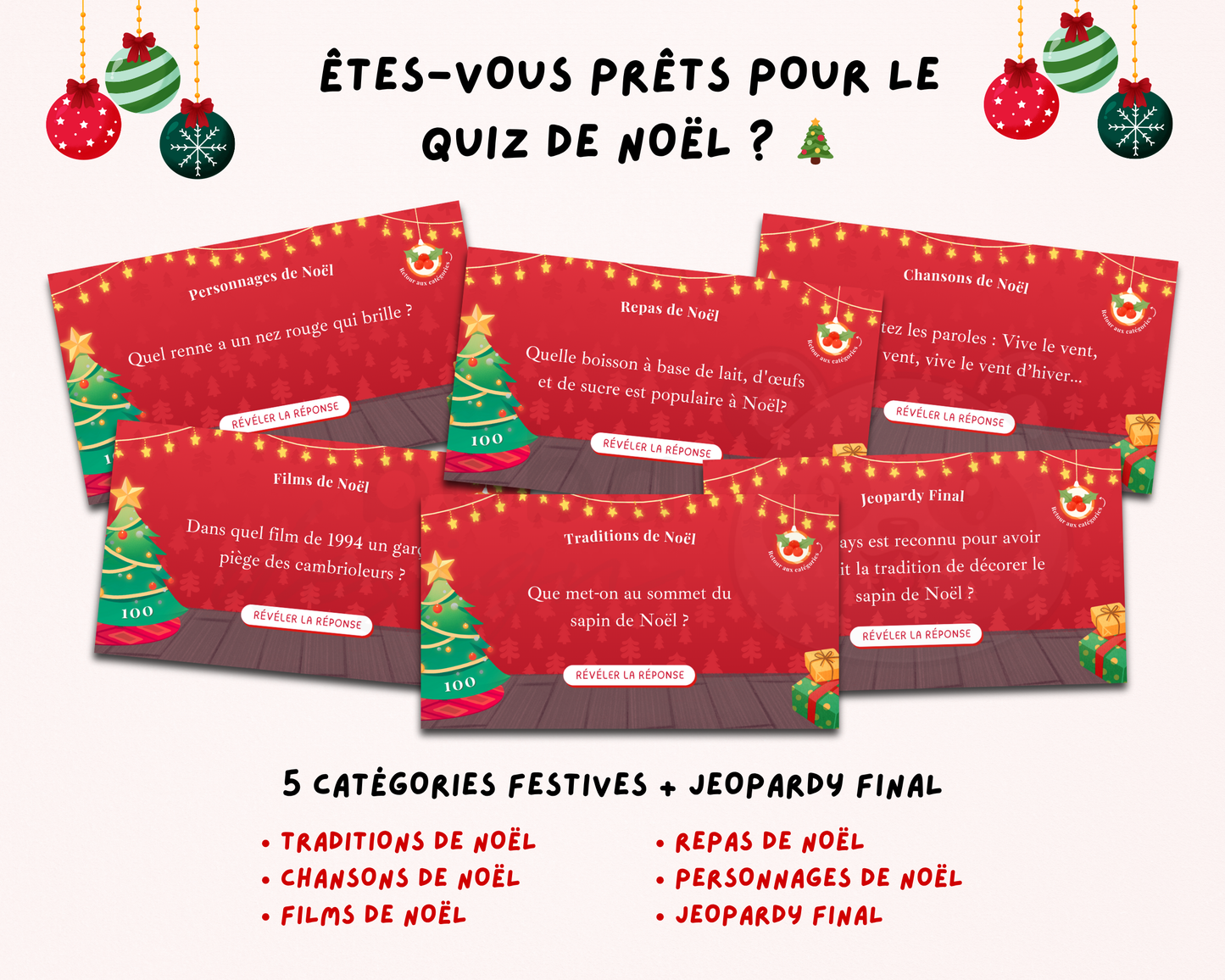 Jeopardy de Noël – Jeu interactif en français pour les fêtes