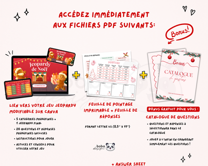 Jeopardy de Noël – Jeu interactif en français pour les fêtes