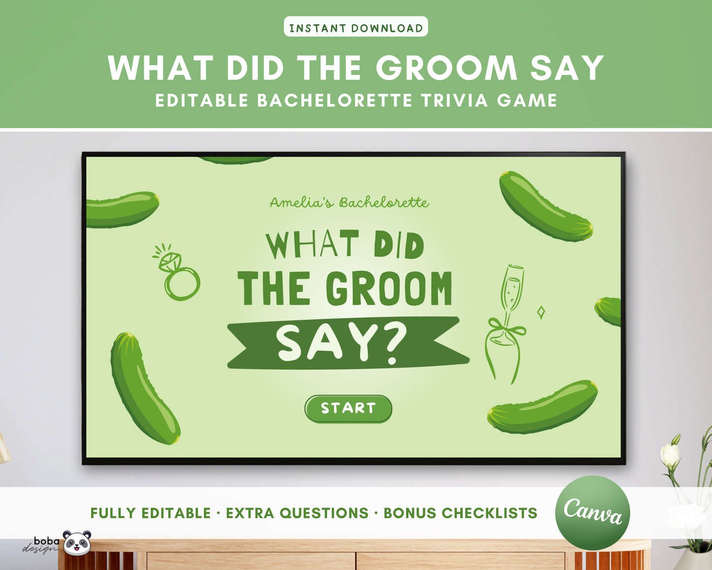 Last Pickle She'll ever Tickle - What Did the Groom Say Game