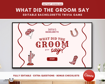 Wild Wild Wife - What Did the Groom Say Game