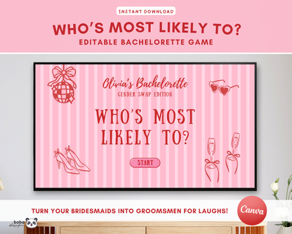Pinky Stripes Gender Swap Most Likely To Bachelorette Game