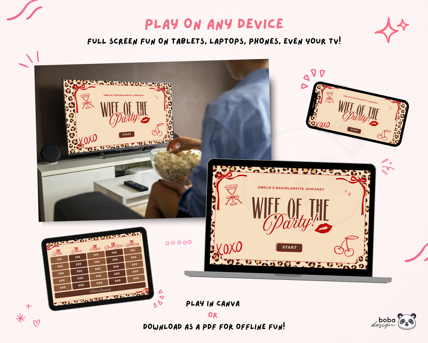 Wife of The Party - Bachelorette Jeopardy Game